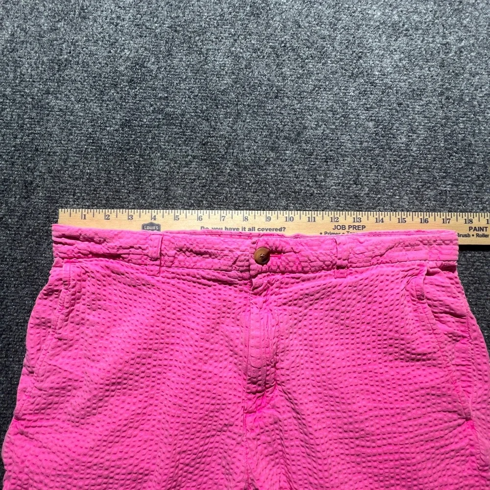 Vineyard Vines Mens Pink Seersucker Shorts Size 32 Preppy Cotton Golf 8.5 Inseam